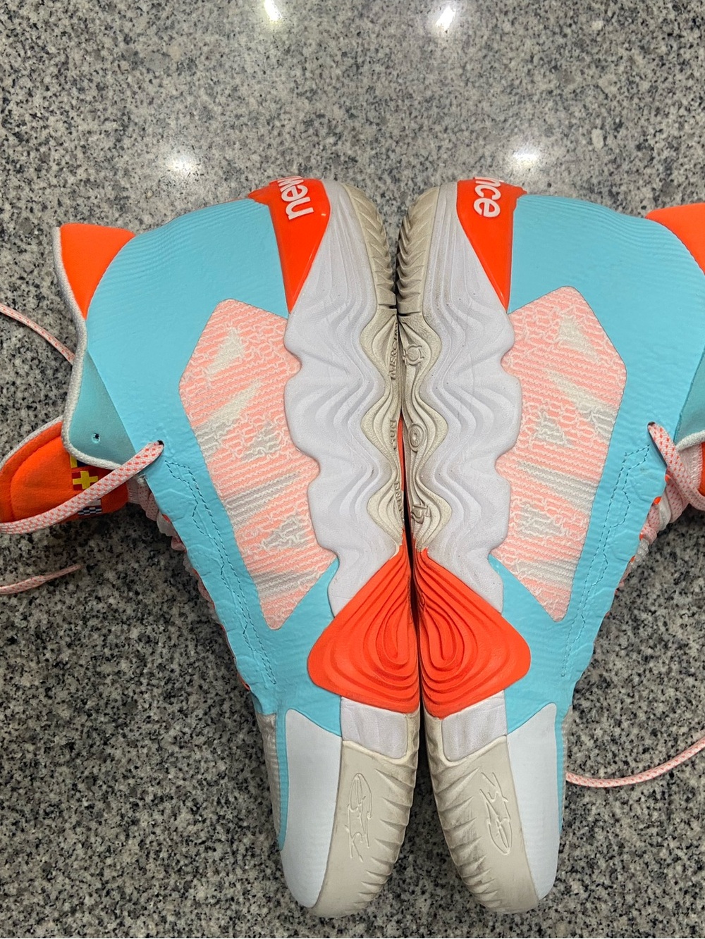 NEW BALANCE Mens KAWHI 2 Clippers 2022 White Orange Blue Sz 13 BBKLSSD2 Athletic - Picture 12 of 17